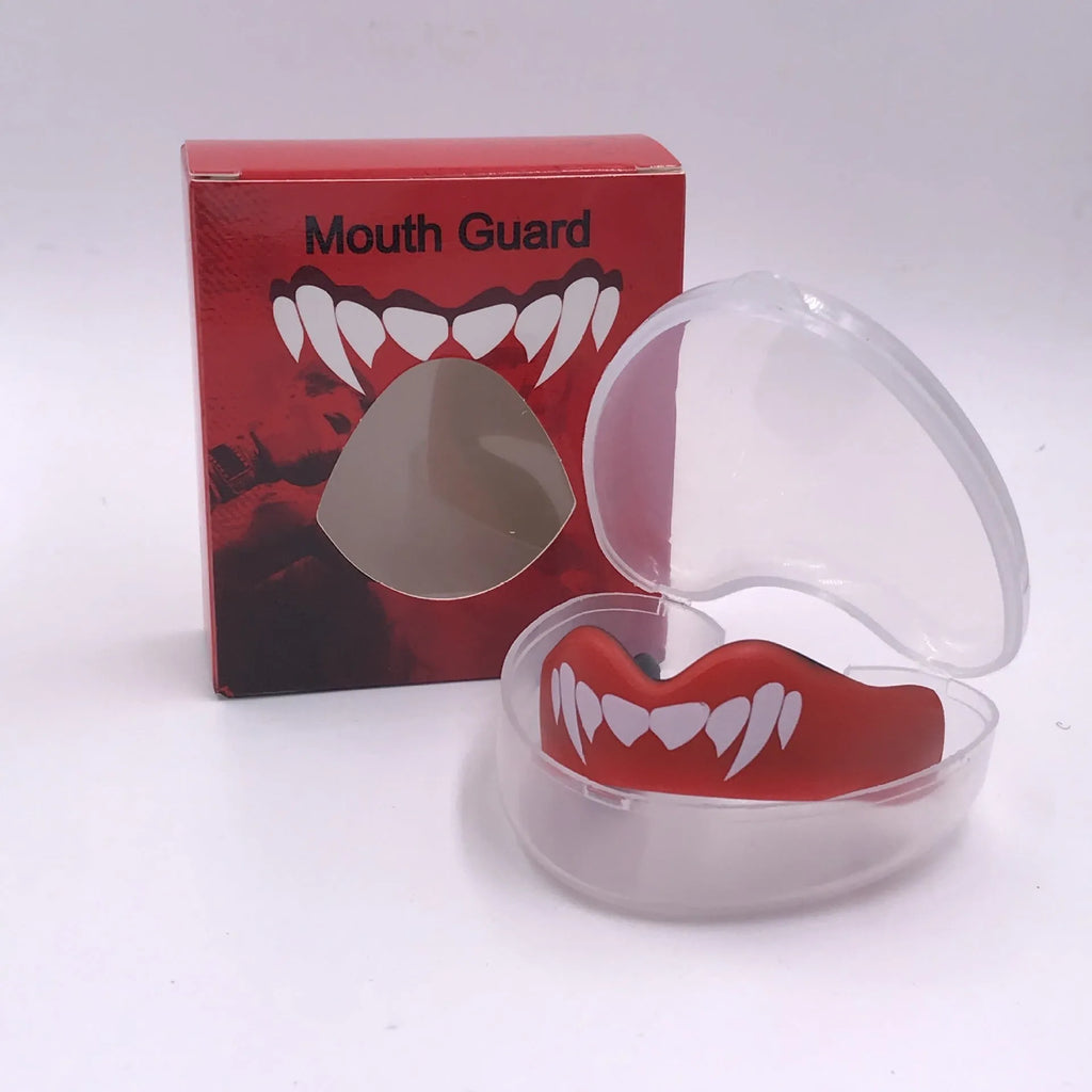 Adult boxing mouthguard with printed tooth design for martial arts protection