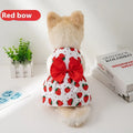 Ultra-thin pet dress with floral butterfly knot princess design in multiple bow colour options
