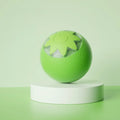 Small green automatic rolling ball pet toy for indoor dog and cat entertainment