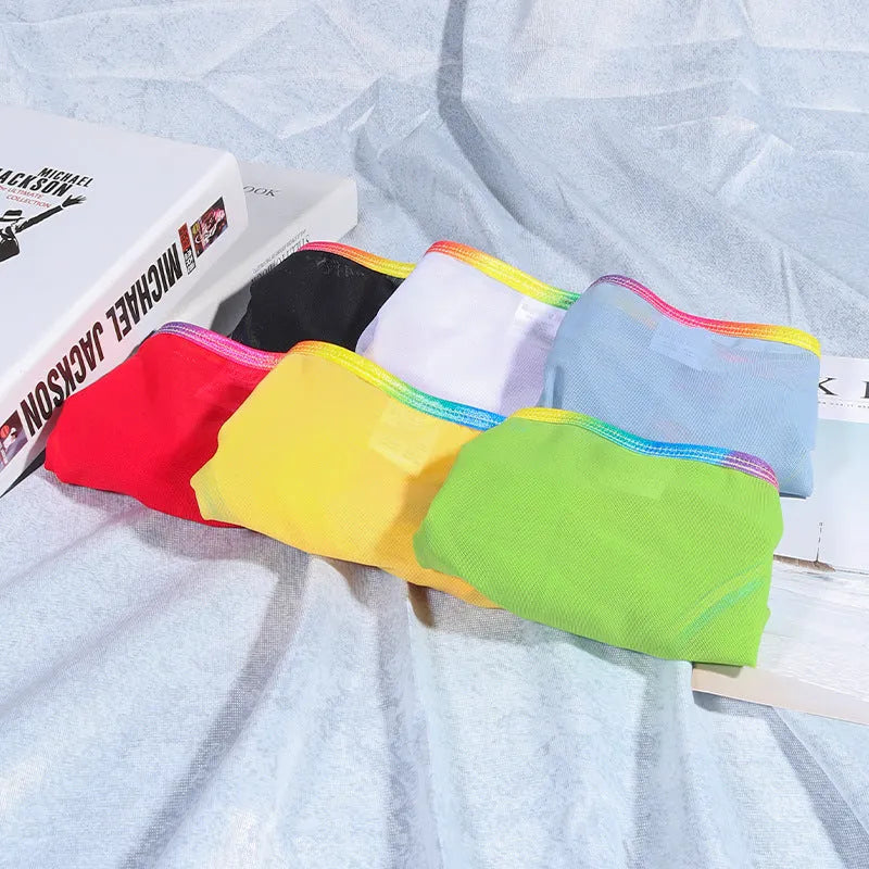 Mesh transparent quick-drying panties in nylon fabric with breathable briefs style