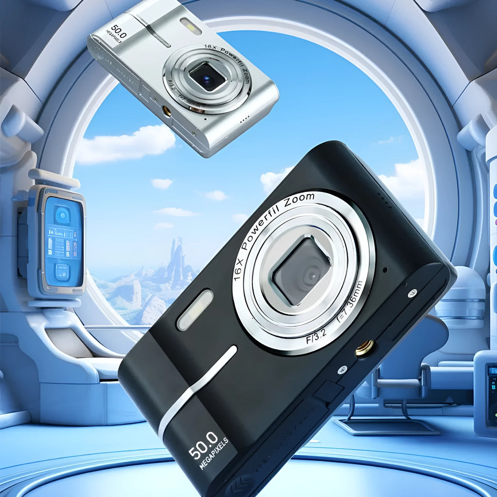 HD 4K pixel digital mini camera for students with full HD screen in multiple colours