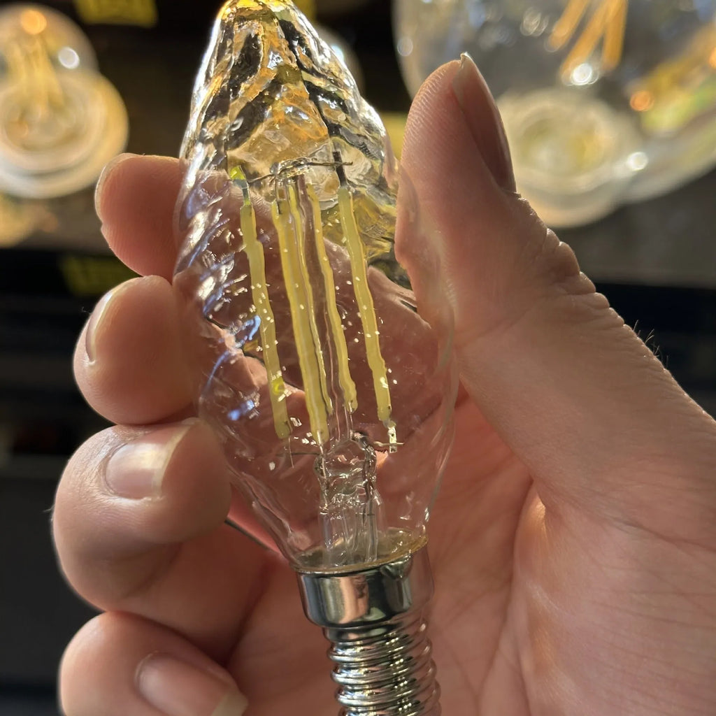 6W threaded ice cream bulb with E27 base, transparent glass, 6500K daylight, IP65
