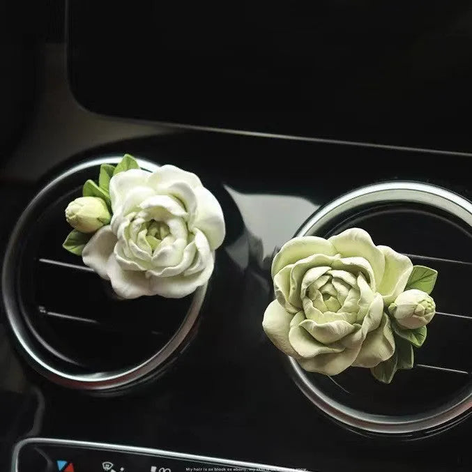 Jasmine gypsum car perfume diffuser for air vents with 5ml essential oil