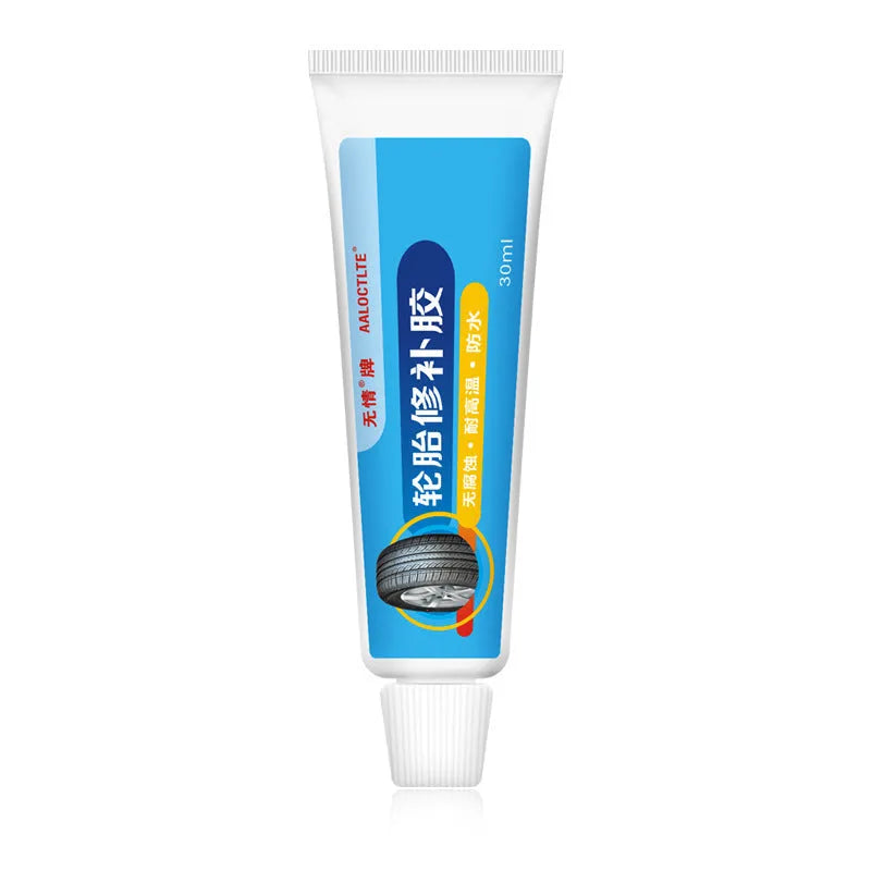 Black car tyre repair glue tube for repairing hard cuts on tyre sidewalls and rubber items