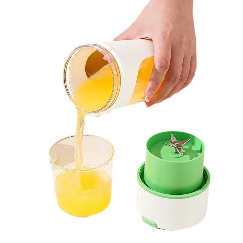 Portable USB charging electric juicer blender in blue green orange colours with 400ml capacity