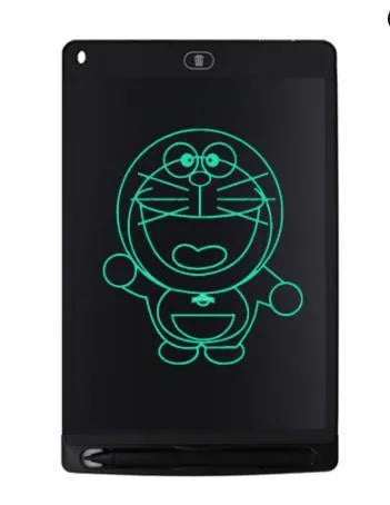 LCD writing board 8.5 inch reusable drawing tablet with stylus, available in blue and green colours