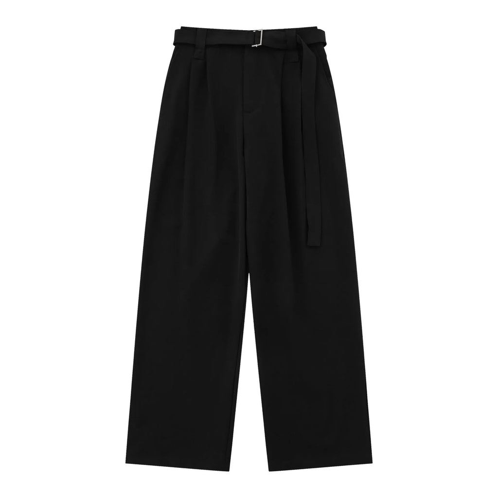 Women's loose fit high-waist wide-legged trousers in black and brown colours