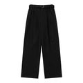Women's loose fit high-waist wide-legged trousers in black and brown colours