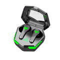Black N35 wireless gaming Bluetooth headset with in-ear design showing gaming features