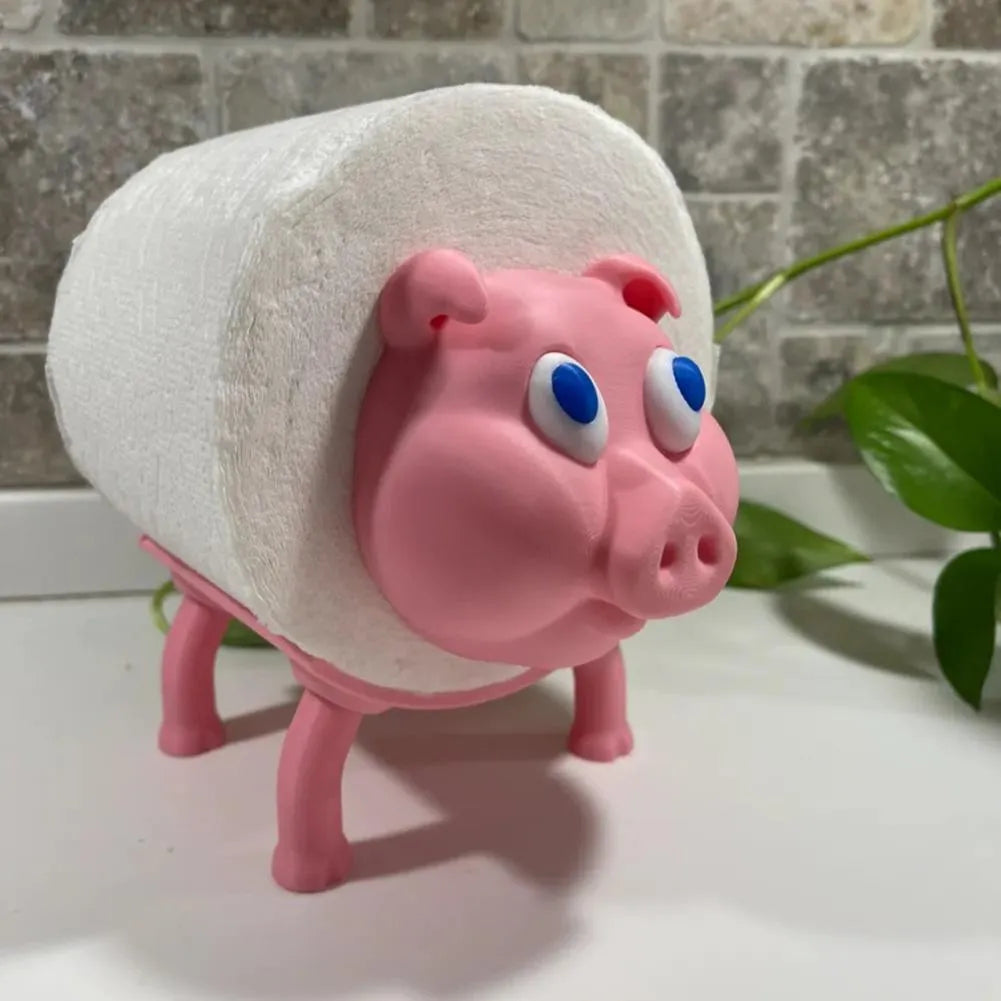 Creative animal dog-shaped tissue holder in solid colour, 8cm x 10.5cm, on a desk