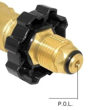 Copper gas cylinder pressure reducing valve adapter model SMT-SP005 for outdoor inflatable valves