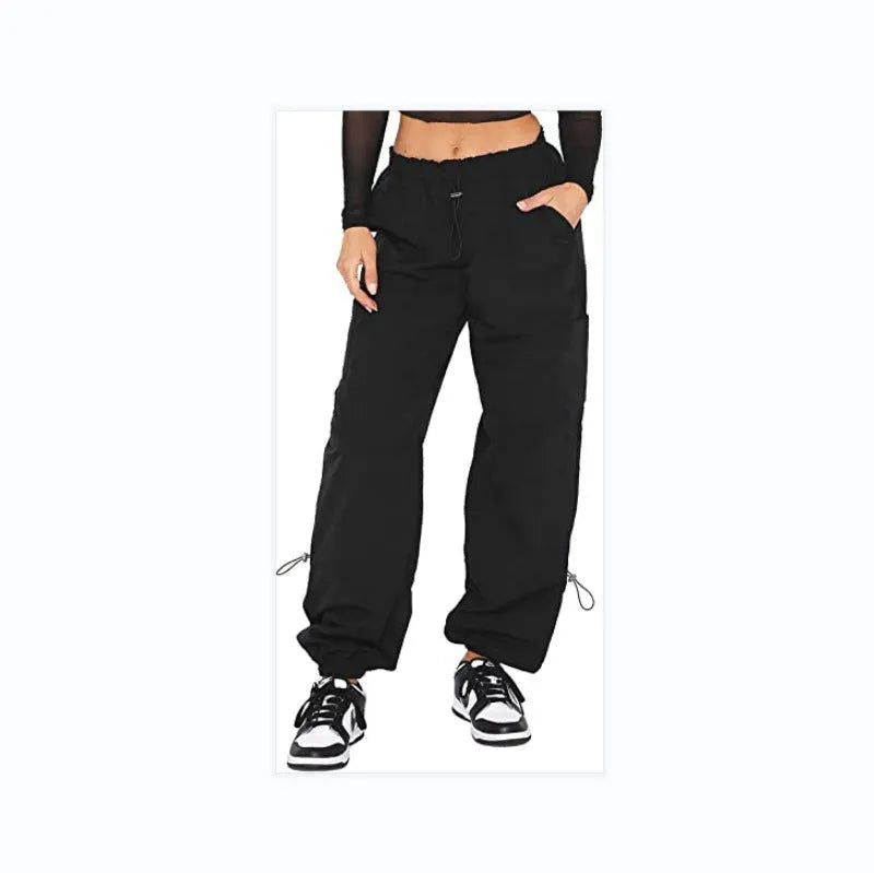 Multi-bag straight leg cargo casual pants in a loose fit, shown in a neutral colour.