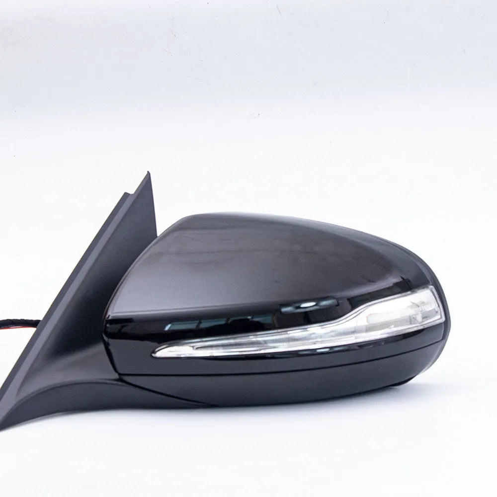 Mercedes-Benz W205 rearview mirror assembly in white black primer ABS construction