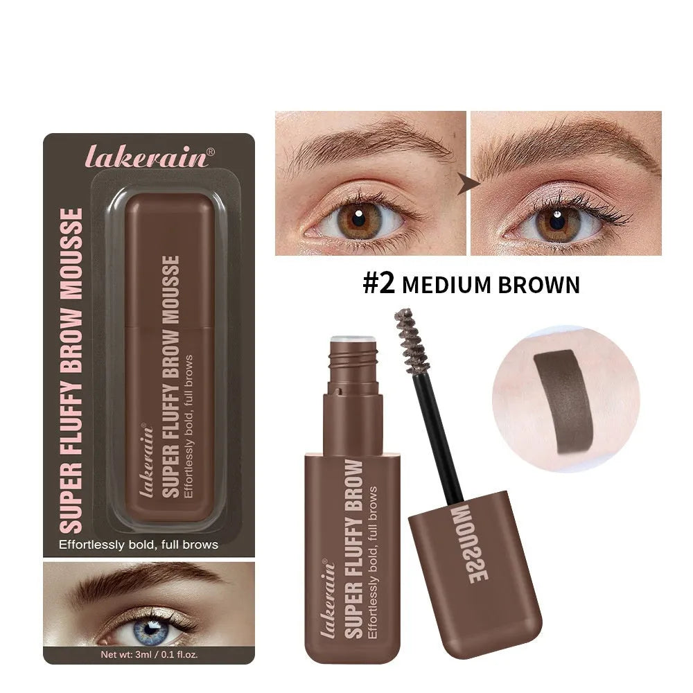 Eyebrow cream product for long-lasting three-dimensional brow shaping in brown and black colour options