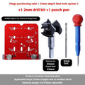Red aluminium alloy hinge locator tool for 35mm cabinet hinges with adjustable margin settings