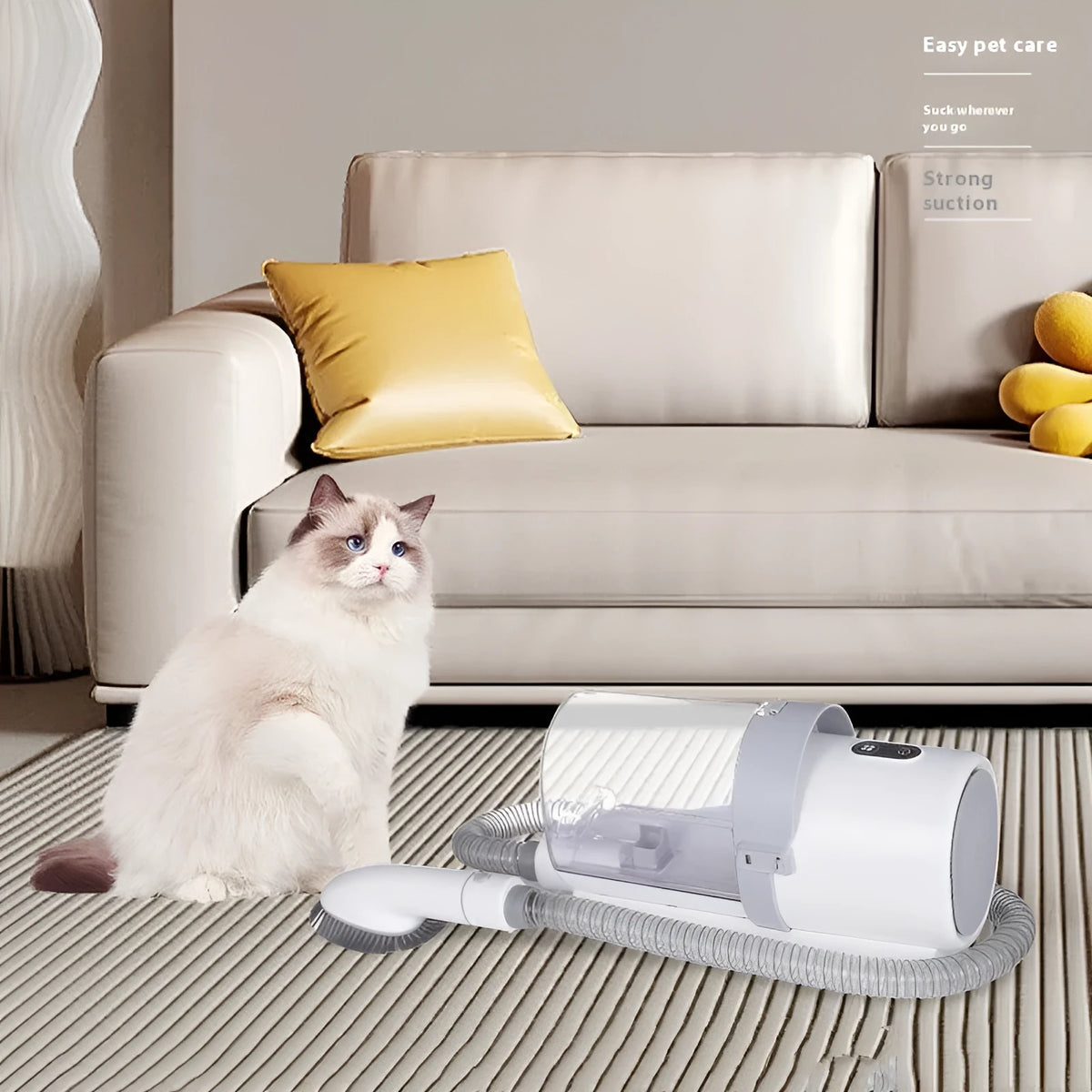 Pet multi-function hair conditioner household 5-piece set with electric clipper and attachments on white background