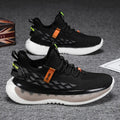 Men's low-top lace-up sneaker with mesh upper and flat rubber sole in multiple colour options
