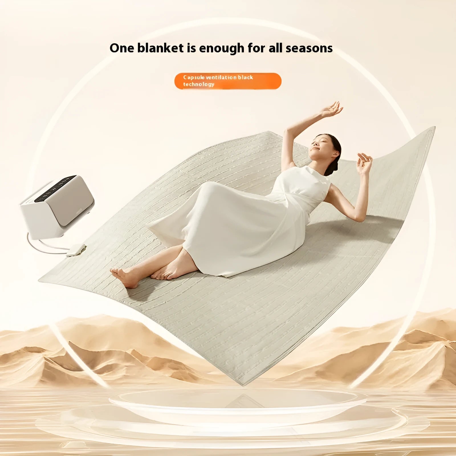 Aideng electric water blanket with smart host in capsule breathable construction