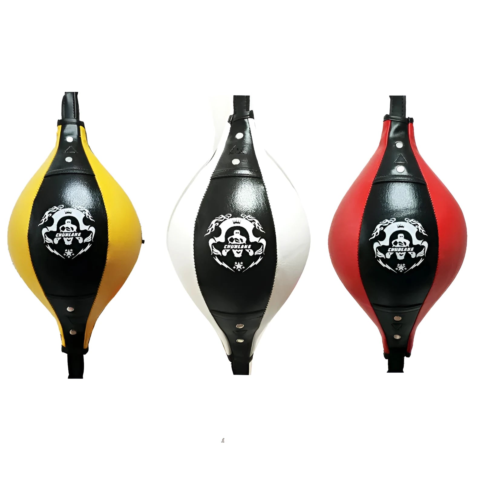Diamond pattern PU leather hanging speed ball for boxing and Muay Thai training