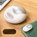 Smart electric hand massager with heat and pulse, white, 2400mAh USB rechargeable