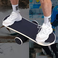 Black pine wood balance board measuring 73x28 cm for fitness training