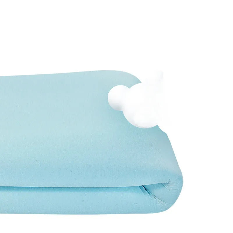 Thin gel memory foam tatami mattress in three thickness options on a platform bed.
