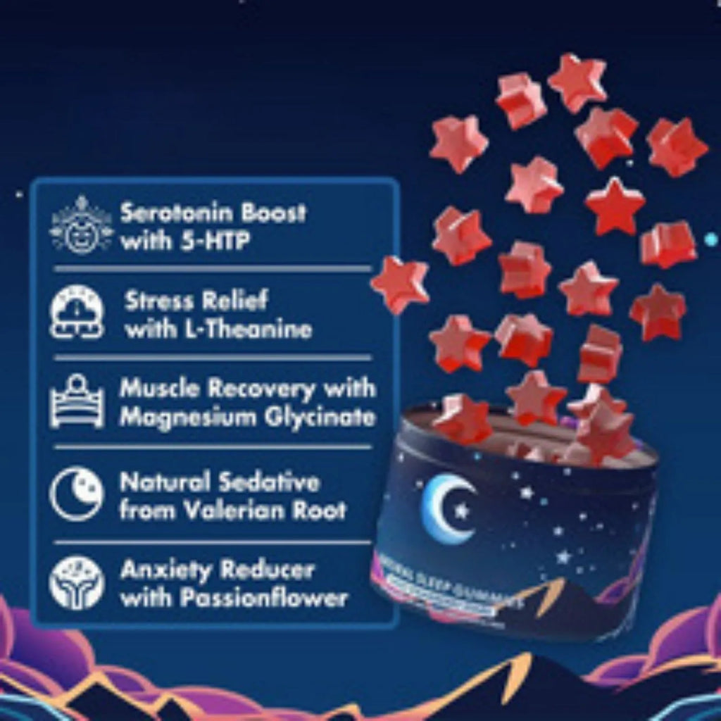 60 melatonin sleep aid gummies in sealed bottle for room temperature storage