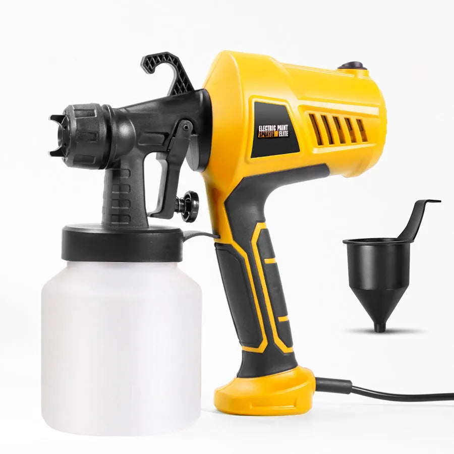 Orange plastic electric spray gun with 500W motor and 2.5mm nozzle for disinfectant or paint