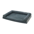 Light grey cloth kennel bed for a large dog, showing its open-top design and spacious interior.