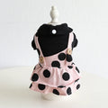Lapel shoulder strap pet clothing set for couples matching outfits with five size options