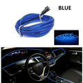 Six-metre long USB-powered LED light cable for car interior ambient lighting in multiple colour options
