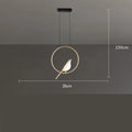 Modern minimalist magpie bird chandelier ceiling light in zinc alloy and acrylic.