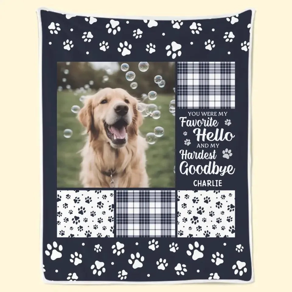 White polyester flannel dog blanket showing soft texture and American style design
