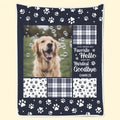 White polyester flannel dog blanket showing soft texture and American style design