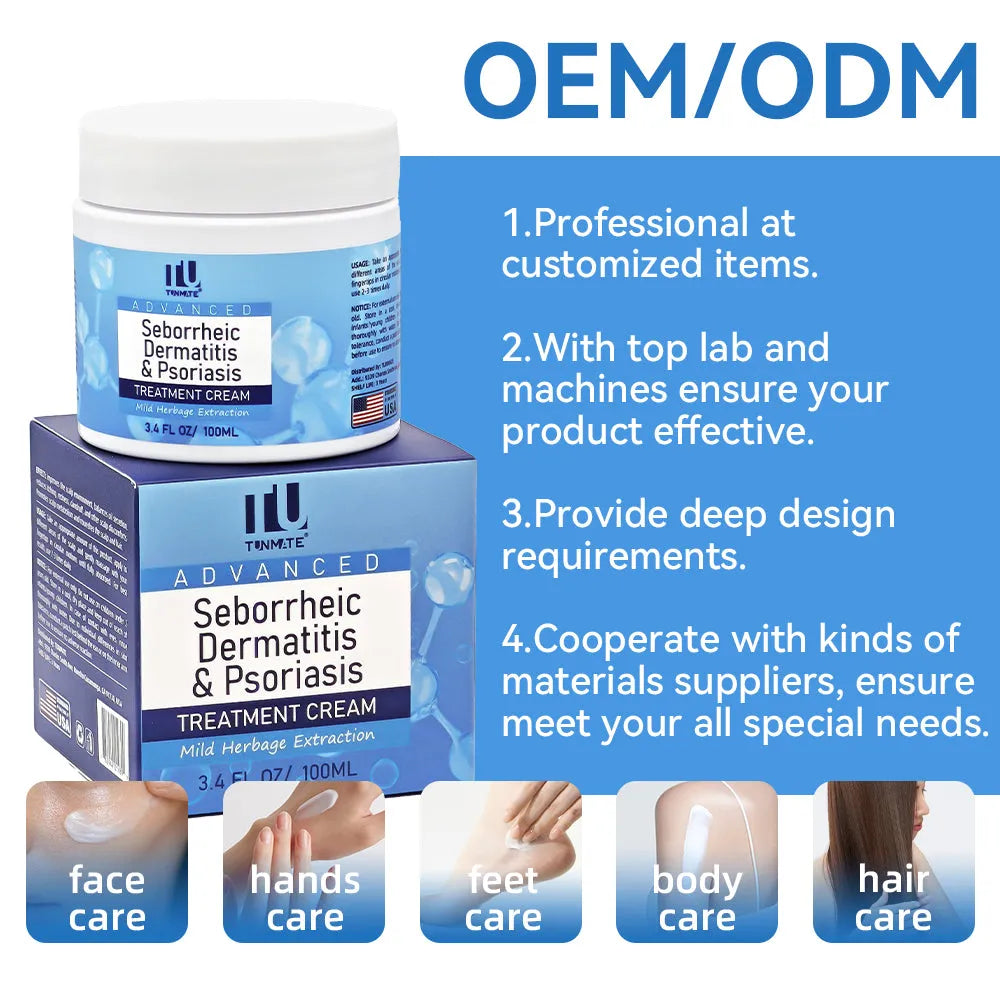 Seborrheic dermatitis cream tube 100ml for scalp psoriasis eczema treatment