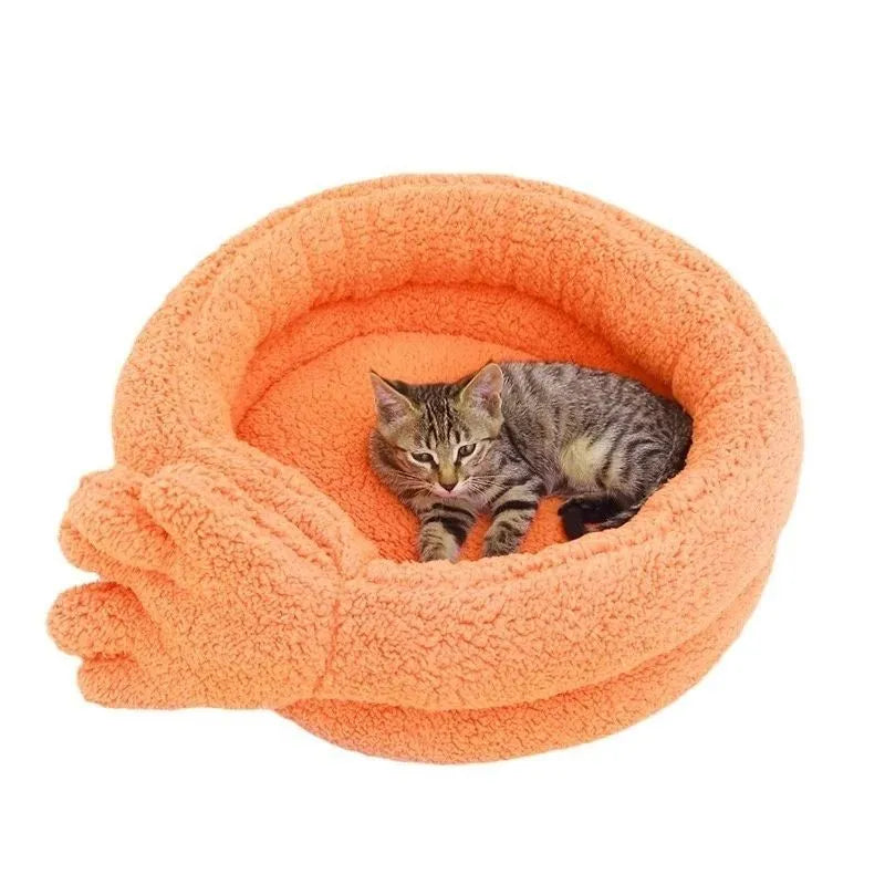 Yellow plush pet kennel mattress measuring 48x20 cm with removable pillow cushion