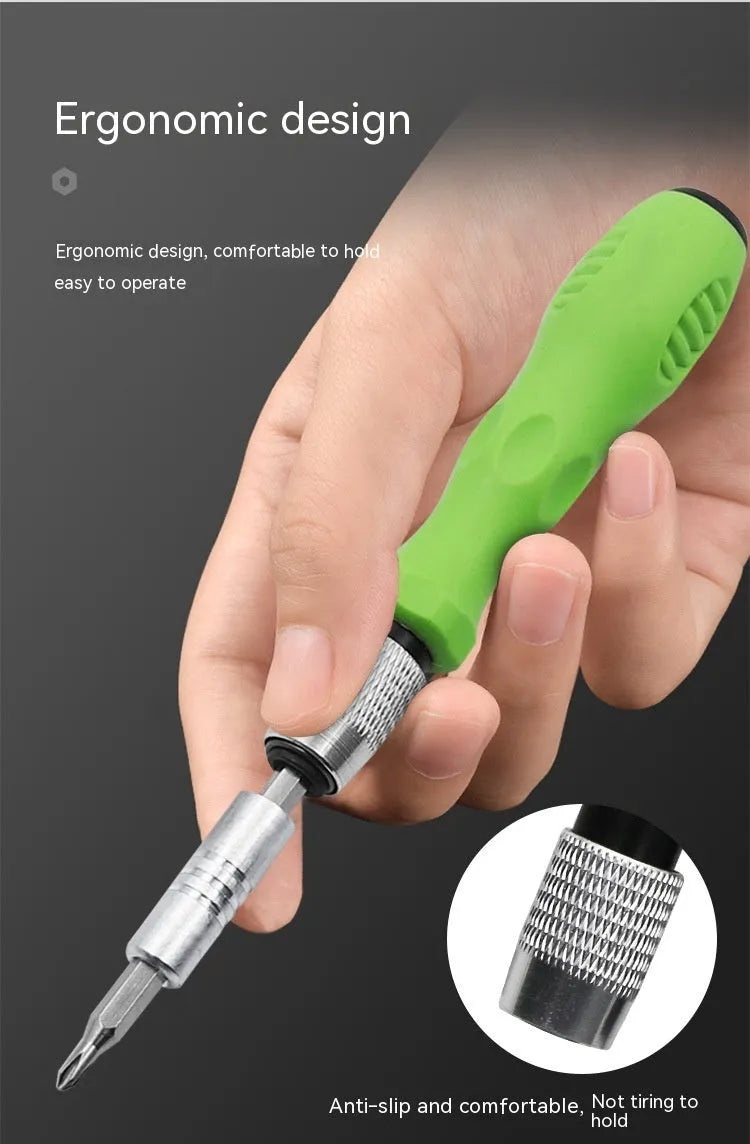 32-in-1 screwdriver bit set with handle for mobile phone and precision instrument repair