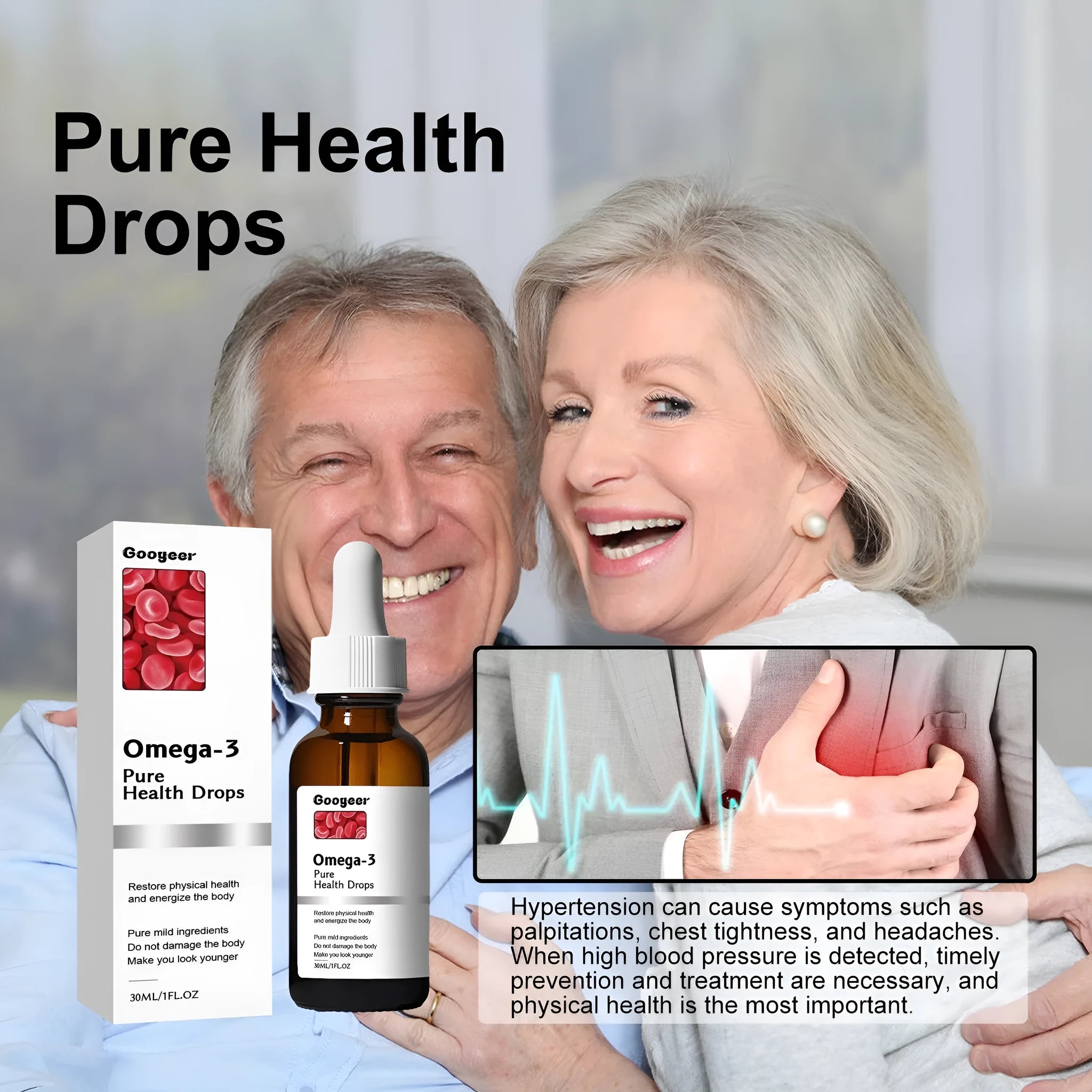 30ml bottle of Shu Health Care Drops herbal supplement for physical discomfort and blood balance support