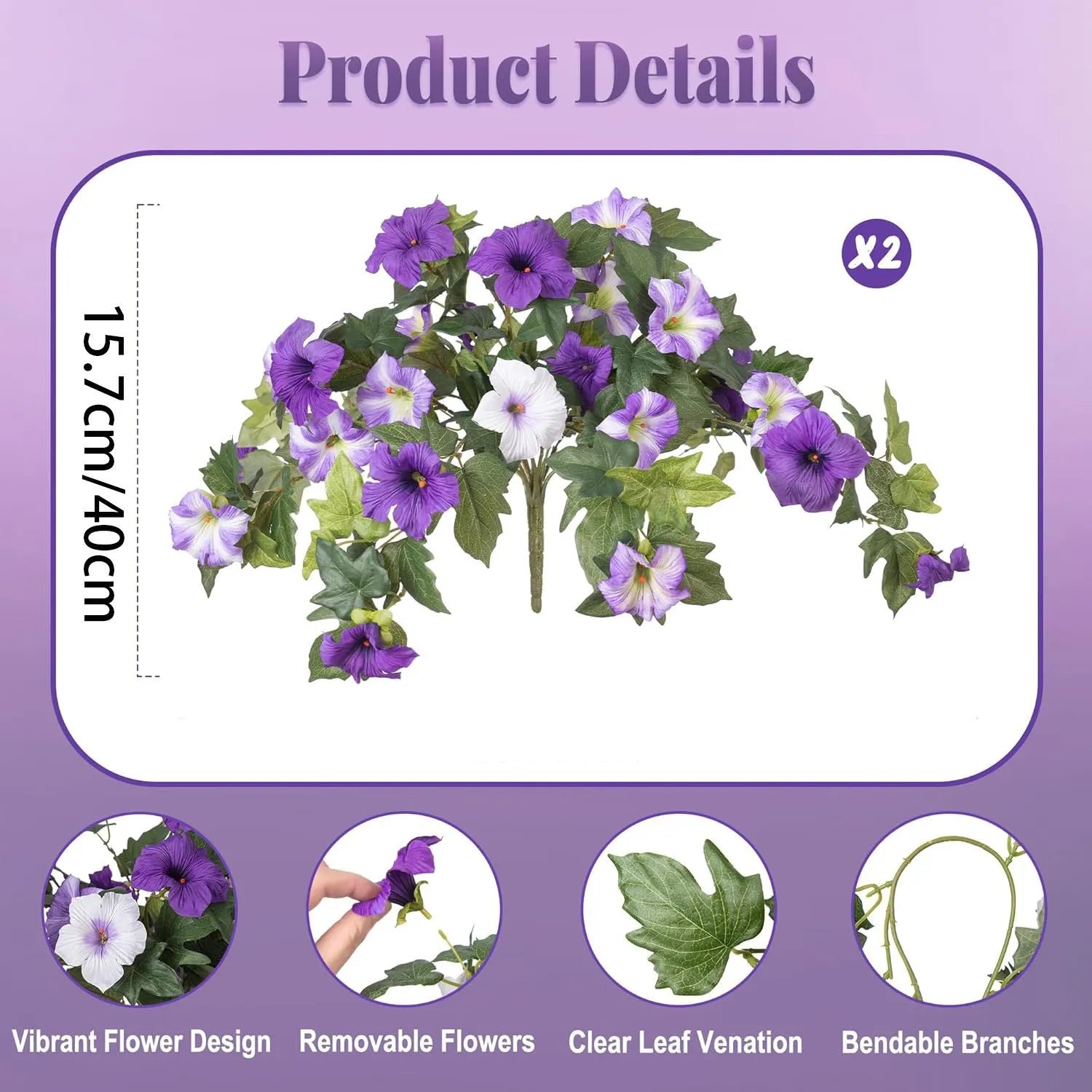 Plastic European courtyard artificial flower container with 12 fork branches and colourful silk flowers.