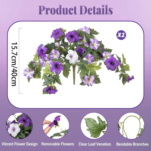 Plastic European courtyard artificial flower container with 12 fork branches and colourful silk flowers.