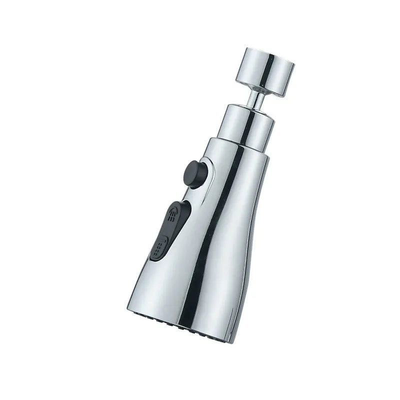 Universal pressurised kitchen faucet sprayer with rotating head and three water mode settings