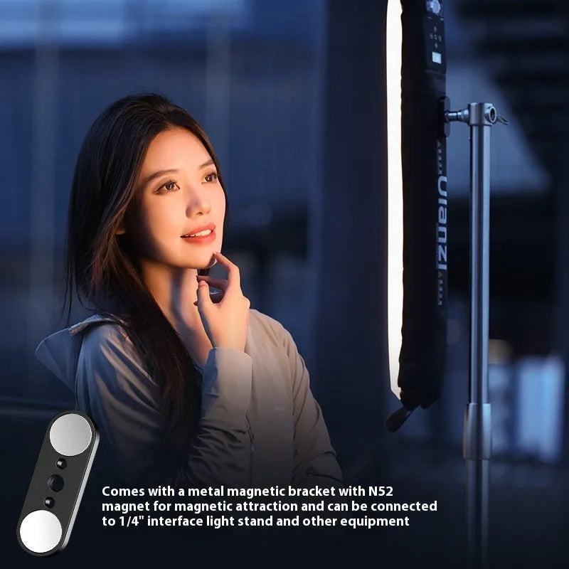 Ulanzi UA20 black inflatable stick light 20W on metal magnetic bracket for indoor photography