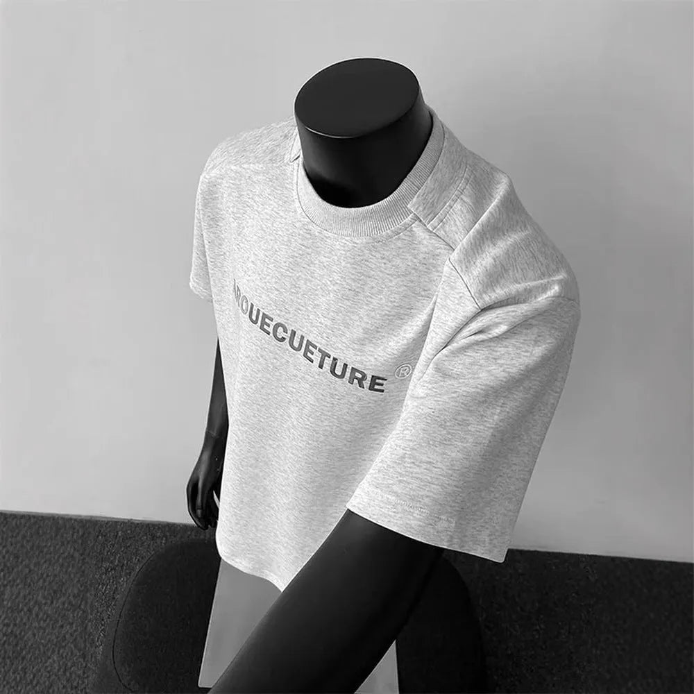 Men's cotton short sleeve t-shirt in loose fit pullover style available in black, white and light grey
