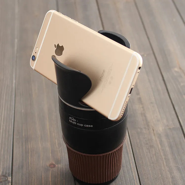 Car multifunction cup holder and phone bracket in five colour options