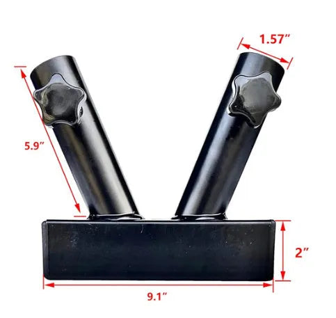 Upgraded double tube steel flagpole seat bracket for car truck RV mount