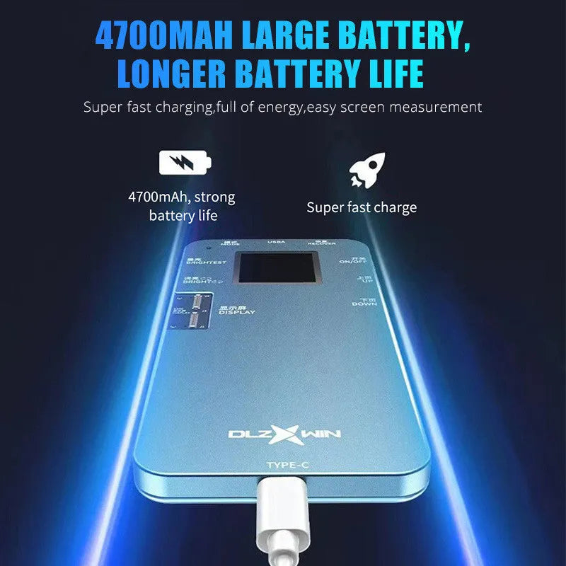S300 Light model mobile phone screen tester for Huawei devices on a workbench.