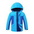Blue thin autumn jacket for boys with long sleeves and zipper closure
