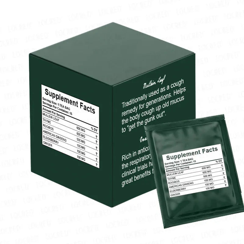 Sugar-free hairy flower tea bags in individual sachets within 100g box