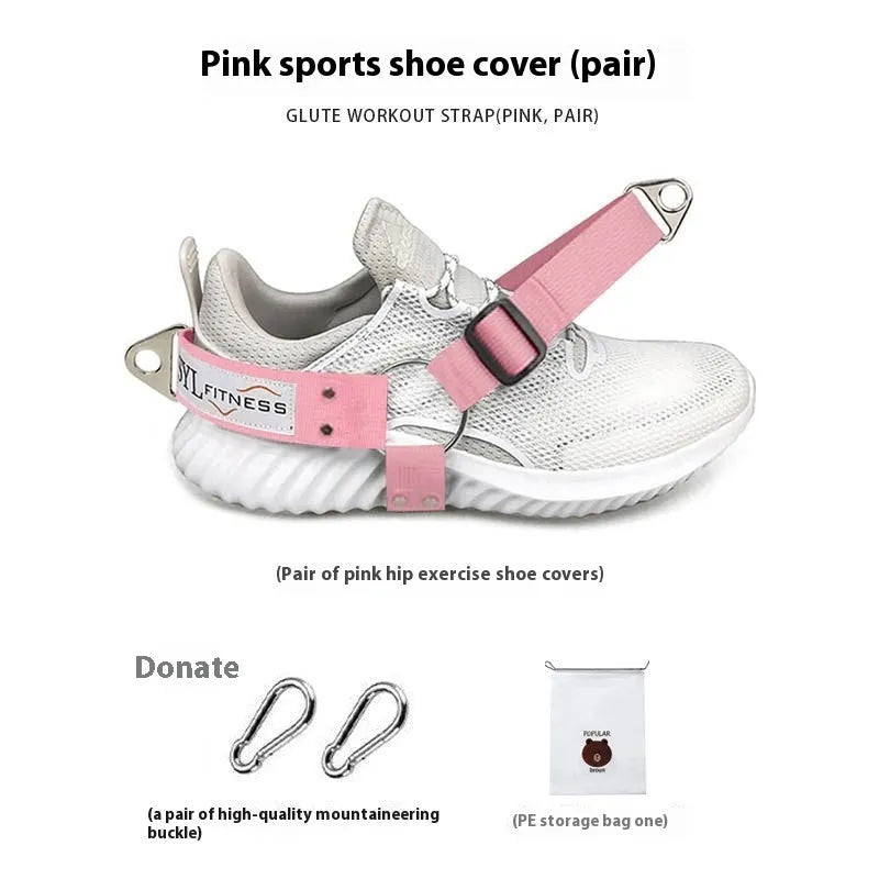 Gantry frame ankle buckle leg strength strap tension booties rope accessories in black, grey, or pink.