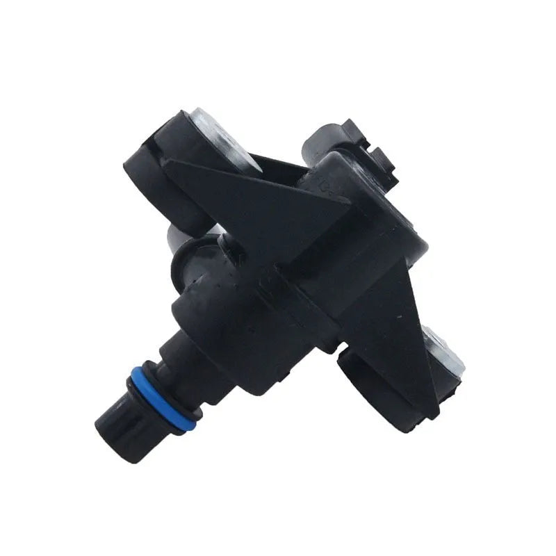 Black ABS plastic turbocharger solenoid valve for Ford cars, model AU5A-9G866-AB.
